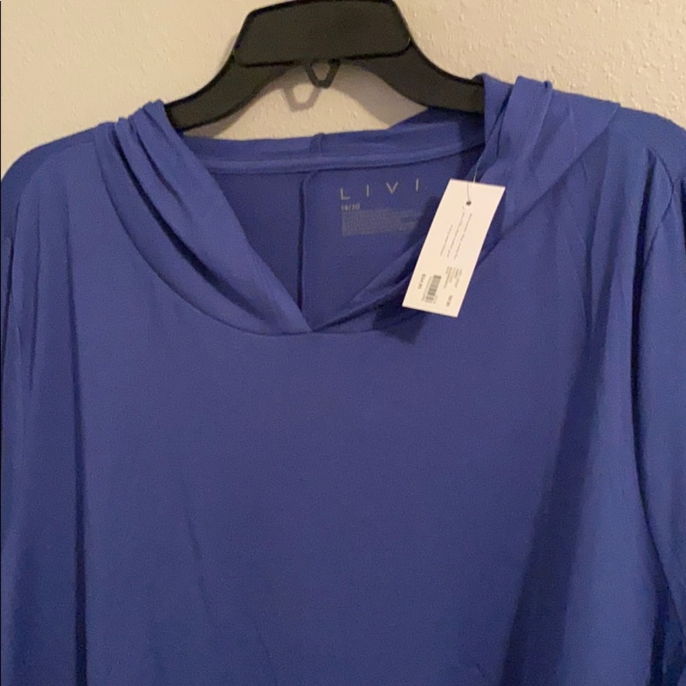 NWT! LIVI active drawstring waist hoodie. 18/20 - Picture 5 of 13